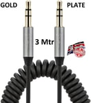 3.5mm Audio Aux Cable Male to Male Jack Stereo Lead iPhone iPod Car Headphone 3M