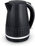 Tower T10075BLK Solitaire Kettle with 360° Swivel Base Cord Storage Black