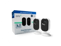 Arlo Essential Indoor 2K - Nettverksovervåkingskamera - innendørs - farge (Dag og natt) - 4 MP - 2560 x 1440 - lyd - trådløs - Wi-Fi - med Arlo Secure Plan (Trial) (en pakke 2)