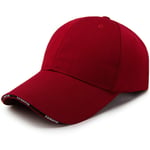 MIBQM Unisexe Chapeau d'extérieur Casquette de Baseball Femme Chapeau de Soleil crème Solaire-vin Rouge