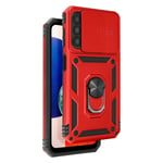 Case for Samsung Galaxy A14 5G with Camera Cover and Ring Support Red