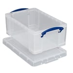 3 x Really Useful  5 LITRE Clear Lidded Handled Plastic Storage Office Home Box