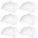 (6-pack) Stora och höga 17x17 pop-up mesh matöverdrag Tält Umbre