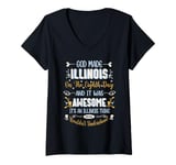 Womens Funny Illinois God Made Illinois In The Eighth Day Illinois V-Neck T-Shirt