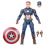 Marvel Legends Series, Figurine de Collection Captain America de 15 cm, Avengers: Endgame