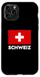 Coque pour iPhone 11 Pro Switzerland Flag Schweiz Suisse Swiss White Red