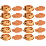 cyclingcolors 10x Ferrure d'assemblage beige avec cache en plastique idéal caravane bateaux vans camping-cars camions aménagés Connecteur Fixation Meuble Cuisine, capuchon beige RAL 1011