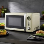 Cream Versatile 20L Digital Microwave Oven 700W Solo Freestanding Quick Defrost