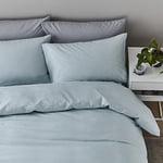 Silentnight Housse de Couette en Pur Coton, Percale, Bleu Canard, Super King