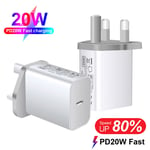 For iPhone 12 Pro/11/13 Pro Max/XR/iPad Fast Charger 20W PD Power Adapter Type-C