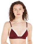 Tommy Hilfiger Womens UW0UW04750 TH Established Triangle Bra - Red - Size 8 UK