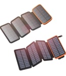 Fast Charge 14x iPhone 4 Panel Solar Charger Power Bank Pack 30000mAh 2 USB Port