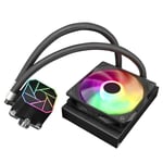 AIO CPU nestejäähdytin All-in-One nestejäähdytysjärjestelmä vaimennettu 120 mm PWM ARGB vesijäähdytin jäähdytyselementti LGA115X/1200/1700