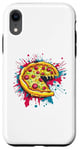 Coque pour iPhone XR Tranche de pizza colorée Explosion Art Fun