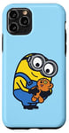 Coque pour iPhone 11 Pro Minions Cute Bob Favorite Teddy Bear Portrait