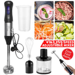 1000W 4-in-1 Electric Blender Stick Food Processor Mixer Whisk &Chopper Handheld