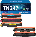 TN247 Toner Compatible Toner Brother DCP-L3550CDW TN-243CMYK pour MFC-L3750CDW MFC-L3770CDW MFC-L3710CW HL-L3230CDW HL-L3270CDW DCP-L3510CDW (2Noir/Cyan/Magenta/Jaune)