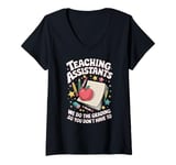 Womens We Do The Grading Teaching Teach School Teacher Assistant V-Neck T-Shirt