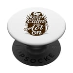 T-shirt pour enseignant Keep Calm and Act On Drama PopSockets PopGrip Interchangeable