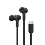 Belkin Écouteurs filaires SoundForm avec connecteur USB-C, (écouteurs intra-auriculaires avec micro, oreillettes USB-C pour iPhone 15, iPad, Samsung Galaxy, Google Pixel, Android, etc., noir)