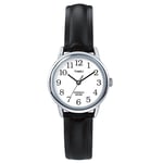 Timex Ladies Silver Black Easy Reader Watch RRP £44.99. New and Boxed.