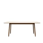 Massproductions - Icha Table - 240x100, White Oiled Beech Desktop Linoleum 4176 Mushroom - Matbord