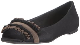 Buffalo London 210-2629 FLEX FABRIC KID SUE BLACK679 116738, Ballerines femme - Noir-TR-L-1-79, 37 EU