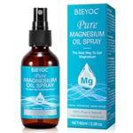 Magnesium Oil Spray, 100% Pure Magnesium Oil for Feet, Magnesium Spray for Sleep, Quick Absorption with Magnesium Chloride, 60ml