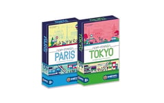 HCM Kinzel Bundle Next Station Tokyo et Paris Jeu de société 2 Jeux Flip et Write – Bâche réseaux de métro avec habileté et stratégie, pour 1 à 4 Joueurs, à partir de 8 Ans