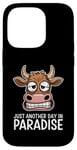 Coque pour iPhone 14 Pro Just Another Day In Paradise Cow Humour Sarcasme Femmes Hommes