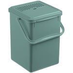 Seau à compost bio 9 l avec filtre à charbon actif dans le couvercle, plastique (pp) sans bpa, vert foncé, 9 l (23x22,5x27,5cm) 1779905092