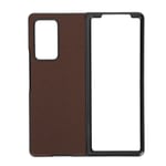 Hiilikuitukuvioinen nahkasuojakotelo Samsung Galaxy Z Fold 2 Iskunkestävälle CoverBrown