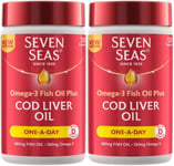 240 x Seven Seas Cod Liver & Omega-3 Fish Oil Plus Capsules, One a Day Vitamin D