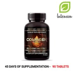 Collagen 90 Tablets - 45 days of supplementation - Rejuvenating Effect- Intenson