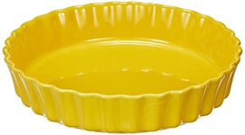 Emile Henry Plat à Tarte Céramique Jaune Provence 28 x 28 x 5,7 cm