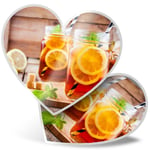 2 x Heart Stickers 15 cm - Iced Tea Lemonade Ice Drink Cafe #16543