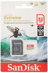 SanDisk Extreme 32GB microSDhC Memory Card for Action Cameras & Drones with A1 App Performance up to 100MB/s, Class 10, U3, V30 (Pack de 3) + Lecteur USB 3.0