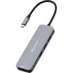 Verbatim USB-C Pro multiport hub CMH-08, 8 port, docking station (grey, 2x HDMI, 3x USB-A, USB-C PD, SD, microSD)