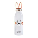 Aladdin Zoo Thermavac Stainless Steel Childrens Water Bottle 0.43L Lion – Keeps Cold for 7 Hours - Soft Silicone Fingerloop - Kids Water Bottles for School - BPA-Free Thermos Flask - Leakproof