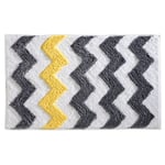 iDesign Chevron tapis de douche, tapis de bain antidérapant à séchage rapide en microfibres polyester avec motif en zigzag, gris/jaune