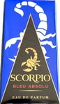 Eau De Parfum Homme Scorpio Bleu Absolu 75 ml - Nouveau 2024