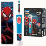 Oral-b Spiderman Vitality Pro Kids Electric Toothbrush With Travel Case