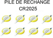 Cr2025 Lot 8 Piles Bouton Avec Cosse À Souder Compatible Avec Pokémon, Super Mario Et Autres Jeux De Gameboy