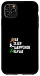 Coque pour iPhone 11 Pro Max Eat Sleep Taekwondo Repeat - Arts martiaux de taekwondo