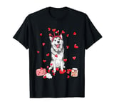 Dog Valentine Gift Cute Siberian Husky Valentine's Day T-Shirt