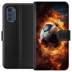 Lommeboketui til Motorola Moto E32s med Fotball motiv