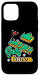 Coque pour iPhone 13 Pro Mini joueur de golf pour femme et fille