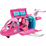 Barbie - L'Avion de Reve avec mobilier et Rangement - Plus de 15 accessoires - 