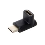 Adapterkabel förlängningskabel uppåtvinklad nedåtvinklad 90 grader för USB 3.1 type-C hankontakt till honkontakt