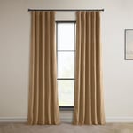 HPD Half Price Drapes Heritage Plush Velvet Curtains 96 Inches Long Room Darkening Curtains for Bedroom & Living Room 50W x 96L, (1 Panel), Spiced Rum